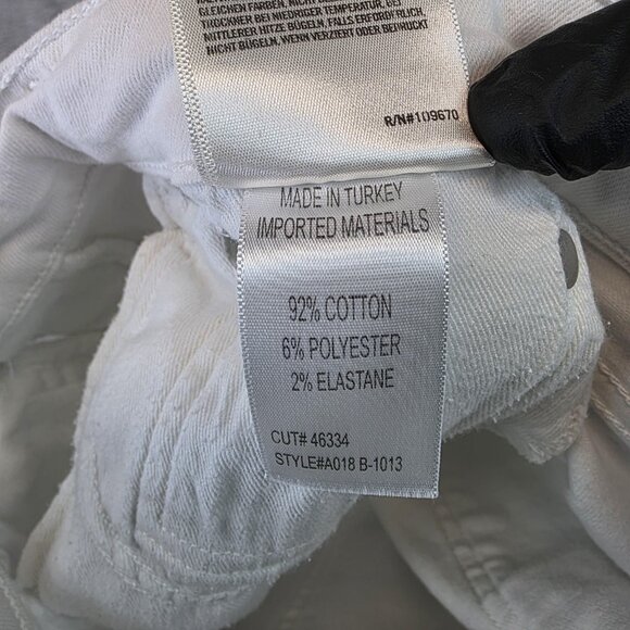 AGOLDE Jeans Womens 25 White High Rise Skinny Raw Hem Stretch Ankle A018 B-1013 - Picture 12 of 12